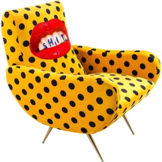 👉 Fauteuil geel itali unisex fauteuils hout Seletti Toiletpaper Lounge Shit 8008215160849