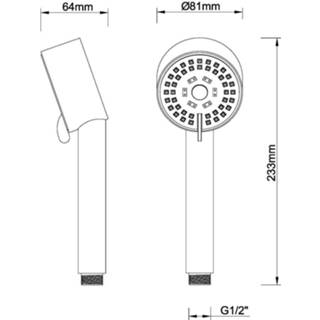 👉 Hand douche messing active Wiesbaden Cadans verstelbare handdouche | Geborsteld 8719956083457