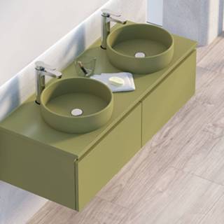 👉 Wastafel active olijfgroen Wiesbaden Arena rond 370mm | Licht 8719956086793