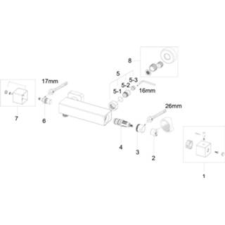 👉 Douchemengkraan active chroom Wiesbaden Eco Rombo thermostatische | 8719956084225