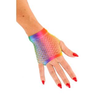 Active Korte vingerloze nethandschoenen in regenboogkleuren 8713647124986