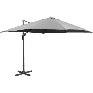 👉 Parasol antraciet Aluminium#Polyester grijs Le Sud freepole Nice - 300x300 cm Leen Bakker 8714901695747