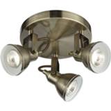 👉 Plafond lamp metaal dustrial messing Home24 Plafondlamp Focus I, searchlight 5053423019437