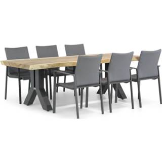 👉 Tuinset antracite dining sets grijs-antraciet Lifestyle Rome/Woodside 240 cm 7-delig