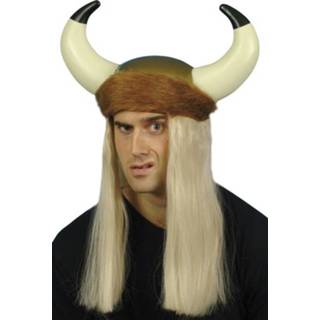 👉 Vikinghelm bruine bont active Mooie Viking helm Sven met nep rand 5020570990445