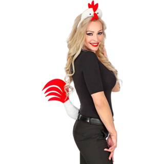 👉 Grappige haan tiara met bijpassende staart