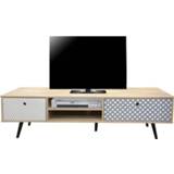 👉 MDF beige TV-meubel Azoia - whitewash 40x150x39 cm Leen Bakker 4055195117213