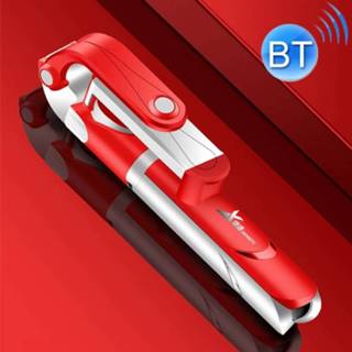 👉 Zelfontspanner rood active XT-09 Multifunctionele Live-uitzending Mobiele Bluetooth Pole-statief (rood) 7445922041008