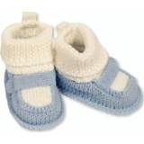 Babyslofjes blauw wit acryl lichtblauw baby's Nursery Time babysloffen junior 0-6 maanden lichtblauw/wit 5035320163727