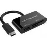 👉 Geheugen kaartlezer zwart Gembird UHB-CR3-02 geheugenkaartlezer USB 3.0 (3.1 Gen 1) Type-C 8716309100793