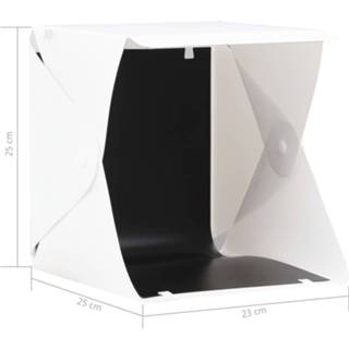 Softbox met LED-lamp inklapbaar 23x25x25 cm wit