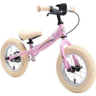 👉 Bikestar Loopfiets 12 Pink eenhoorn - Roze/lichtroze