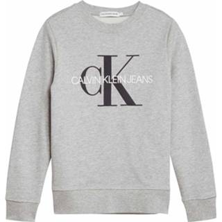 👉 Spijker broek katoen lichtgrijs jongens 140 grijs Calvin Klein Jeans! Sweater - Maat 8719851969498