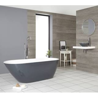 👉 Vrijstaand bad acryl rond modern vloerstaand witton Apron Bath Steengrijs 167cm x 73cm | 5051752888892