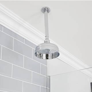 👉 Douchekop chroom Klassiek 15cm Rond met Plafondarm | Elizabeth