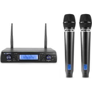 👉 Draadloze microfoon active Vonyx WM62 dubbele UHF - 16 kanaals 8715693310207