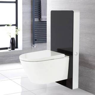 👉 Bedieningspaneel zwart Japans Toilet | Hirayu Stortbak Ombouw Touch-free Hangend 50cm Saru