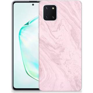 👉 Siliconen hoesje roze Samsung Galaxy Note 10 Lite TPU Marble Pink 8720215004564