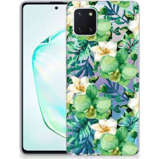 Samsung Galaxy Note 10 Lite TPU case Orchidee groen Orchidee groen Samsung Galaxy Note 10 Lite TPU Case 8720215037838