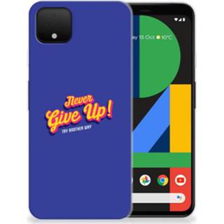 👉 Siliconen hoesje XL Google Pixel 4 met naam Never Give Up 8720215067316