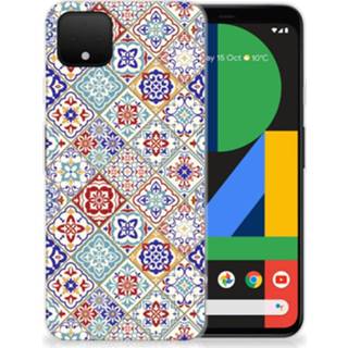 👉 Siliconen hoesje XL Google Pixel 4 TPU Tiles Color 8720215137576