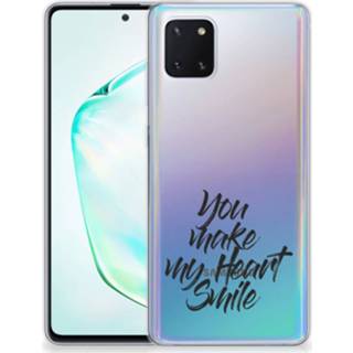 👉 Siliconen hoesje Samsung Galaxy Note 10 Lite met naam Heart Smile 8720215241785