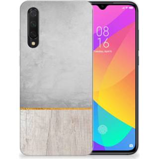 Bumper hoesje Xiaomi Mi 9 Lite Wood Concrete 8720215269840