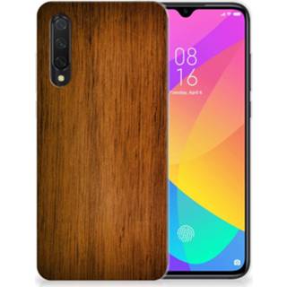 👉 Bumper hoesje hout Xiaomi Mi 9 Lite Donker 8720215272796