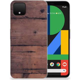 Bumper hoesje XL Google Pixel 4 Old Wood 8720215339987