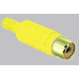 Koppeling geel BKL Electronic Cinch-connector Koppeling, recht Aantal polen: 2 Mono 1 stuks 360000989065