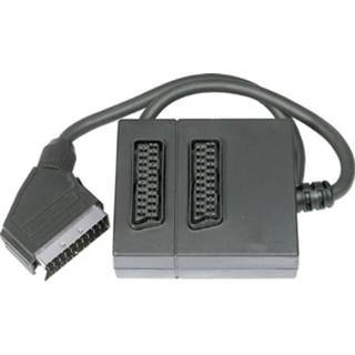 Scart splitter 2-voudig Zwart