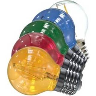 👉 Blauw rood geel groen wit active 10x Filament LED lamp 2W Blauw, Rood, Geel, en