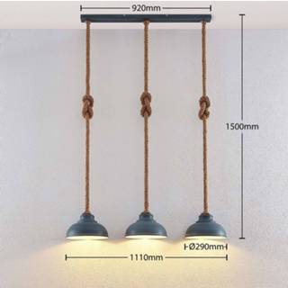 👉 Lindby Chaby hanglamp in betonlook, 3lamps nodig? PrijsBest.nl 🏆