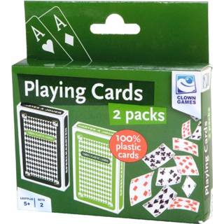👉 Speelkaart plastic nederlands speelkaarten Clown 100% (2 stuks) 8712051043746