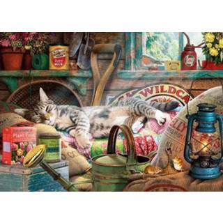 👉 Puzzel XL engels legpuzzels Snoozing in the Shed (500 XL) 5012269035353