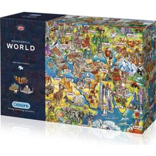 👉 Puzzel engels legpuzzels Wonderful World (1000 stukjes) 5012269070989