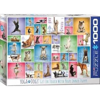 👉 Puzzel engels legpuzzels Yoga Dogs (1000 stuks) 628136609548