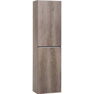 👉 Hoge kast eiken aluminium active Ben Limara Rechts, 45x29x165 cm, Nebraska Eiken/Aluminium 8714175956261