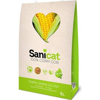 👉 Kattenbakvulling Sanicat 100% Corn Cob - Fijn 6 L 8411514805050