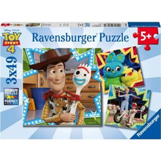 👉 Puzzel nederlands kinderpuzzels Toy Story 4 - (3x49 stukjes) 4005556080670