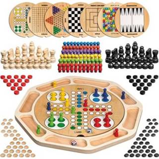 👉 Houten nederlands bordspellen Spellenverzameling 9 4014156030961