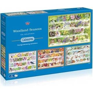 👉 Puzzel legpuzzels Woodland Seasons (4 x 500 stukjes) 5012269050486