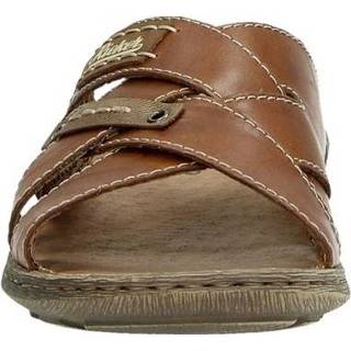 👉 Slippers glad leer men cognac Rieker 8719796191268 871979619124