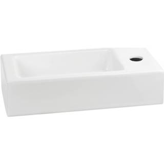 Fontein wit rechthoekig glanzend active Saqu Trento rechts 36x18cm 8714175933972