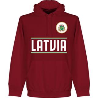 👉 Hoodie bordeaux rood kastanje bruin Letland Team -