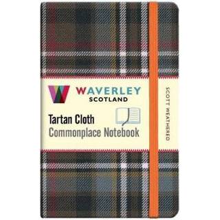 👉 Commonplace Notebook Scott Weathered Genuine Tartan Cloth Pocket 9781849344760