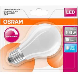 👉 Ledlamp OSRAM LED-lamp Energielabel: A++ (A+++ - G) E27 Peer 12 W Koudwit (Ã x l) 60.0 mm 105.0 1 stuk(s) 4058075289093