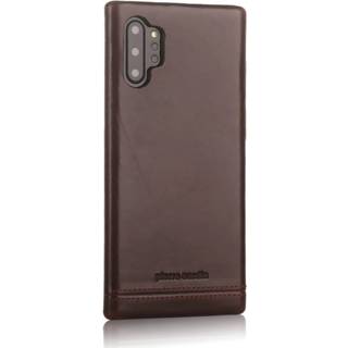 👉 Coffee echt leer backcover hoes bruin Pierre Cardin - lederen Samsung Galaxy Note 10 Plus 9145425550332