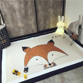 👉 Carpet kinderen baby's 145 x 195 cm Decoration Homemade Cartton Animal Kids Room Fox Baby Play Mat Patchwork Blanket