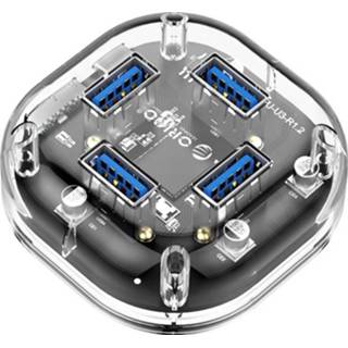 👉 Transparent Orico H4U USB 3.0 to 4-Port Hub with Micro Power Port